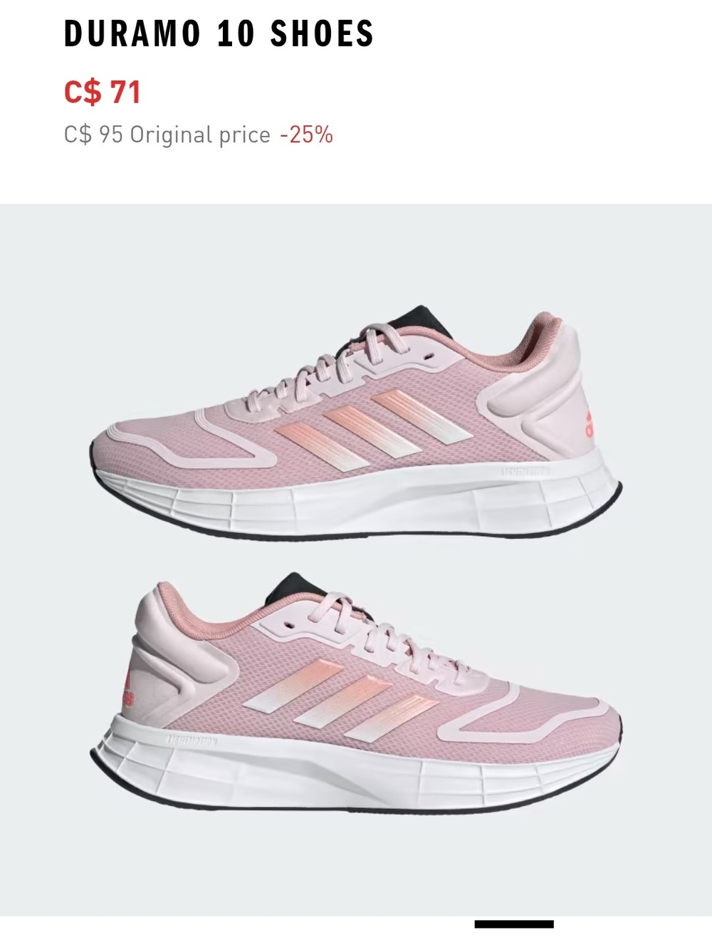 ✨️SALE✨️ adidas Women's Pink Lace-Up Running Sneakers